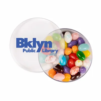 Small Round Acrylic with Gourmet Jelly Beans - Custom Ribbons Now