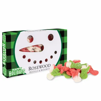 Snowman Die Cut Box with Gummy Snowmen - Custom Ribbons Now