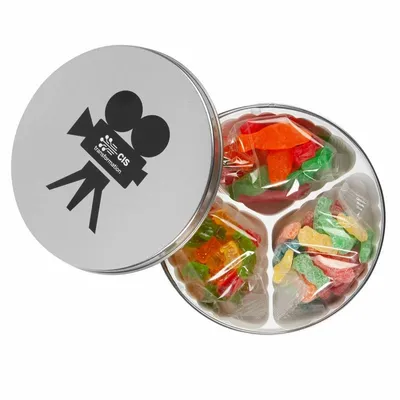 Clever Candy Movie Reel Tin - Confections - Custom Ribbons Now