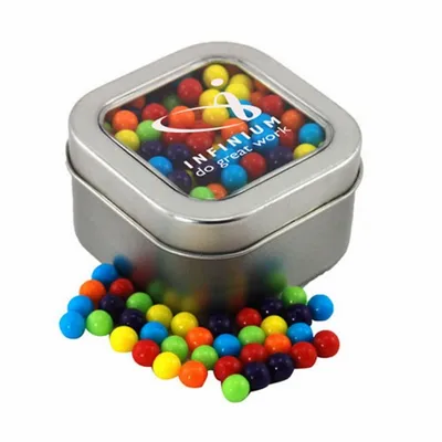 Window Tin with Mini Jawbreakers - SBF2500 - Custom Ribbons Now