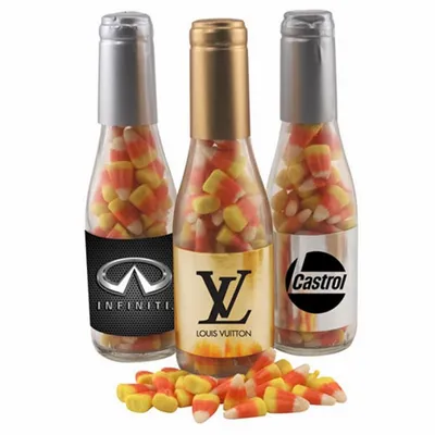 Champagne Bottle w/ Candy Corn 8" - Custom Ribbons Now