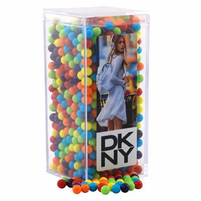 Acrylic Box with Mini Jawbreakers - Medium - Custom Ribbons Now