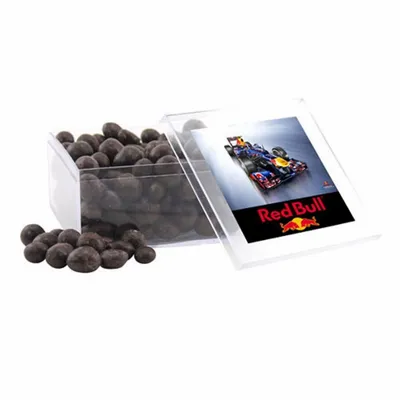 Acrylic Box with Choc Espresso Beans - Large - Custom Ribbons Now