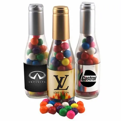 Champagne Bottle with Gumballs 8" - Custom Ribbons Now