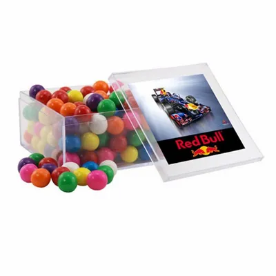 Acrylic Box with Gumballs - Large - Custom Ribbons Now