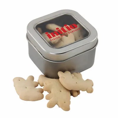Window Tin with Animal Crackers - SBF2500 - Custom Ribbons Now