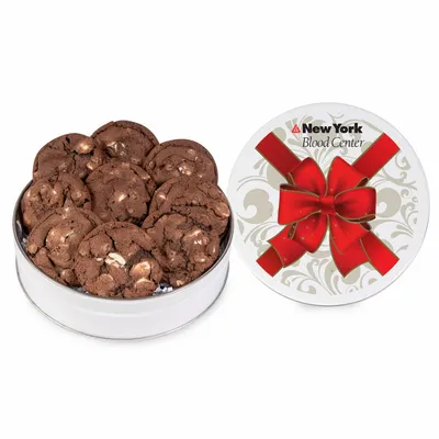 Fresh Beginnings Chocolate Double Chip Cookie Tin (Small) - Custom Ribbons Now
