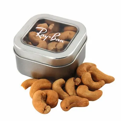 Window Tin with Cashews - SBF2500 - Custom Ribbons Now