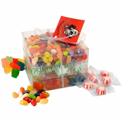 3 Way Candy Stack Acetate Tower - TRB802 - Custom Ribbons Now