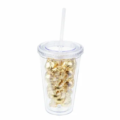 16oz. Tumbler - Twist-Wrapped Truffles - Custom Ribbons Now