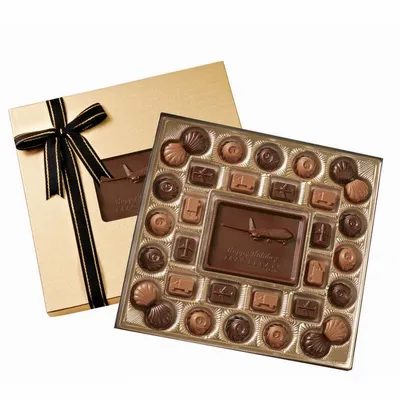 Classic Custom Chocolate Delights Gift Box - Custom Ribbons Now
