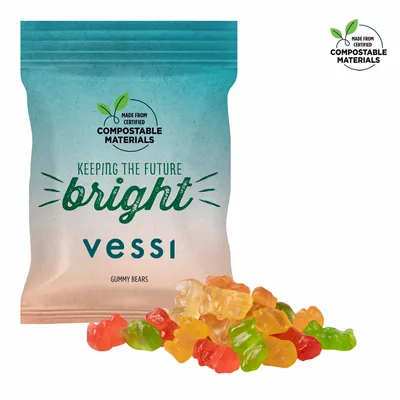 2oz. ECO-Digibag, Compostable & Full Color, Gummy Bears - Custom Ribbons Now