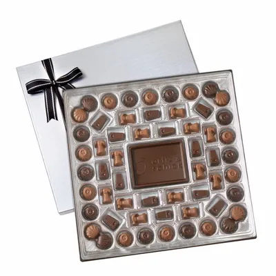 Large Custom Chocolate Delights Gift Box (3 lbs.) - Custom Ribbons Now