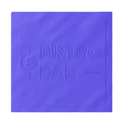 Custom Debossed Beverage Napkin - Custom Ribbons Now