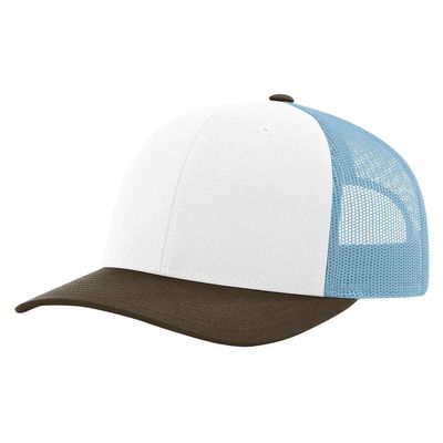 WHITE/COLUMBIA BLUE/BROWN WHITE/COLUMBIA BLUE/BROWN - Custom Ribbons Now