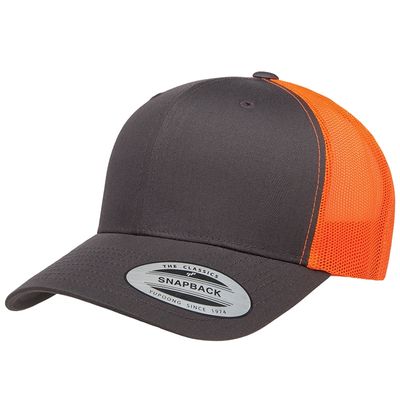 CHARCOAL/NEON ORANGE CHARCOAL/NEON ORANGE - Custom Ribbons Now