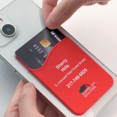 Silicone Phone Wallet Card Holder - Custom Ribbons Now