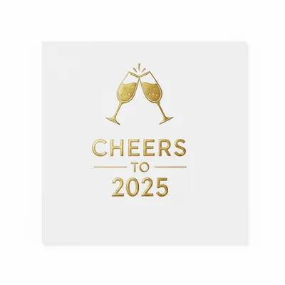 New Years Napkins - Custom Ribbons Now