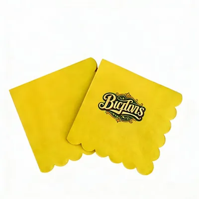 Scallop Beverage Napkins - Custom Ribbons Now