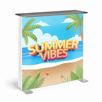 SEG Folding Backlit Counter - Custom Ribbons Now