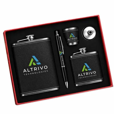 Camping Flask Sets - Custom Ribbons Now