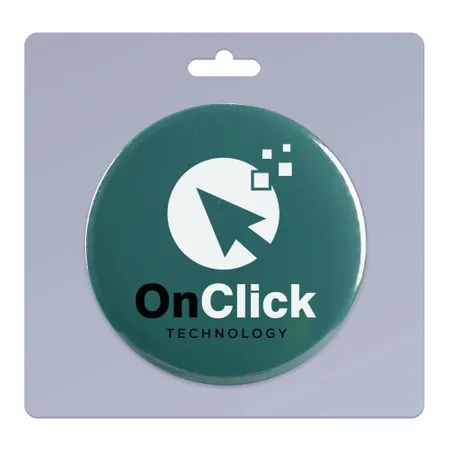 1 pack_Round Lapel Pin 4.00 inch_Plastic Pin - Custom Ribbons Now