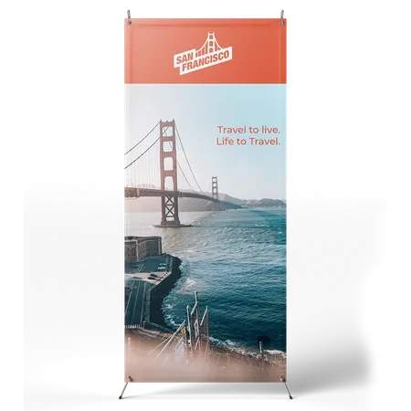 Korean Style X Banner Stands - Custom Ribbons Now
