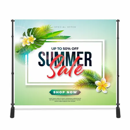 Adjustable Stand Banners - Custom Ribbons Now