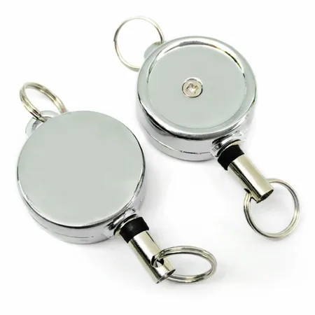Silver Reel Keychain Silver Reel Keychain - Custom Ribbons Now