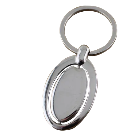 Spinning Oval Metal Keychain Spinning Oval Metal Keychain - Custom Ribbons Now
