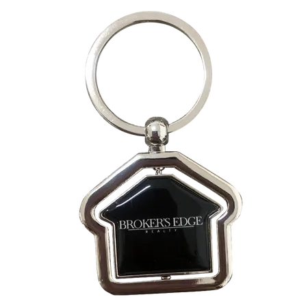 Spinning House Metal Keychain Spinning House Metal Keychain - Custom Ribbons Now
