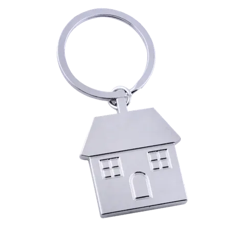 Happy Home Metal Keychain Happy Home Metal Keychain - Custom Ribbons Now