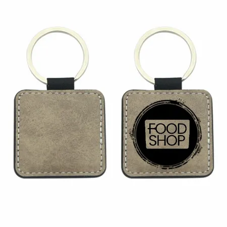 Sublime Square Leather Keychain Sublime Square Leather Keychain - Custom Ribbons Now