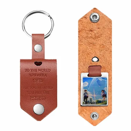 Artistic Laser Cut Leather Keychain Artistic Laser Cut Leather Keychain - Custom Ribbons Now