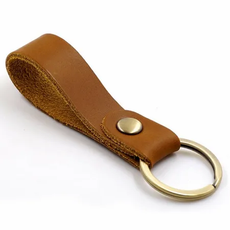 Suave Leather Keychain Suave Leather Keychain - Custom Ribbons Now