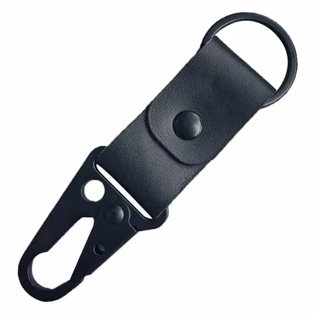 Leather Button Keychain Leather Button Keychain - Custom Ribbons Now