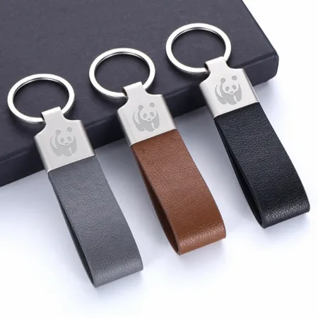 Elegant Loop Leather Keychain Elegant Loop Leather Keychain - Custom Ribbons Now