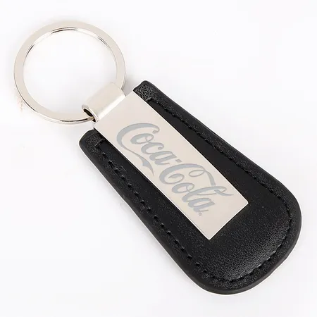 Superior Metal & Leather Keychain Superior Metal & Leather Keychain - Custom Ribbons Now