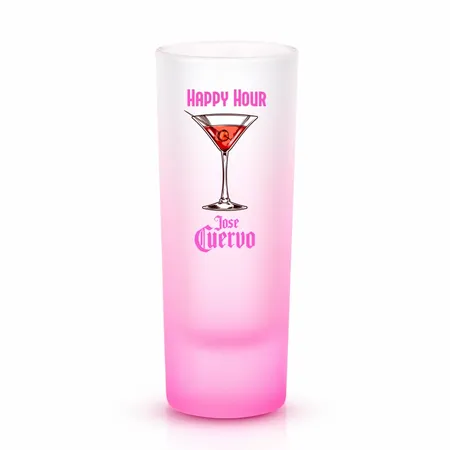 Tall Shot Glass - Colored & Frosted - Custom Ribbons Now