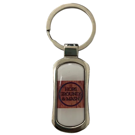 Stylish Rectangle Metal Keychain Stylish Rectangle Metal Keychain - Custom Ribbons Now