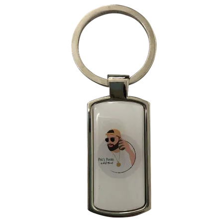 Straight Rectangle Metal Keychain Straight Rectangle Metal Keychain - Custom Ribbons Now