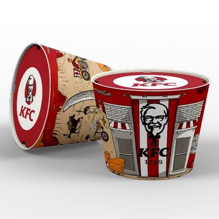 Paper Food Bucket - Custom Ribbons Now