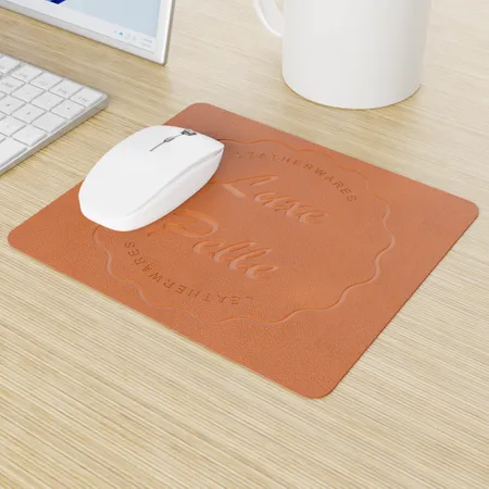 Custom Leather Mouse Pad Custom Leather Mouse Pad - Custom Ribbons Now