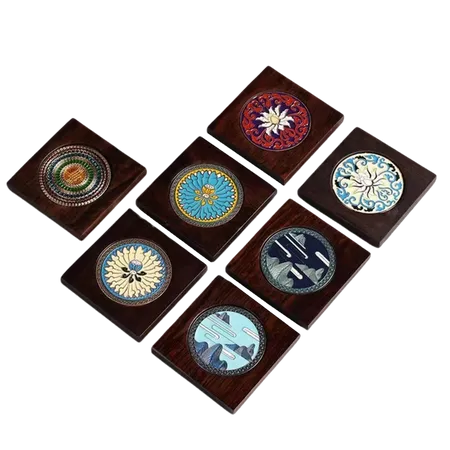 Customized Ebony Alloy Coaster - Custom Ribbons Now