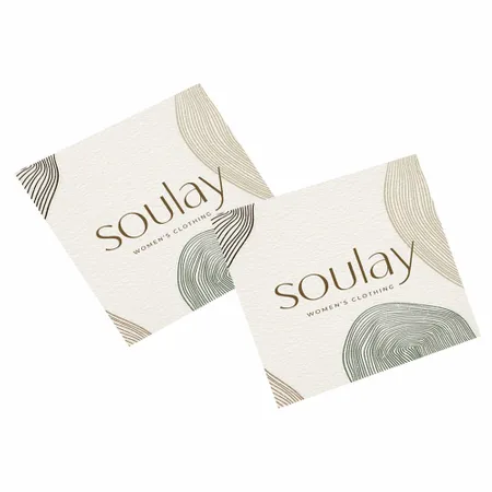Square Business Cards - Custom Ribbons Now