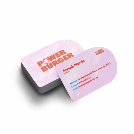 Half Circle Business Cards - Custom Ribbons Now