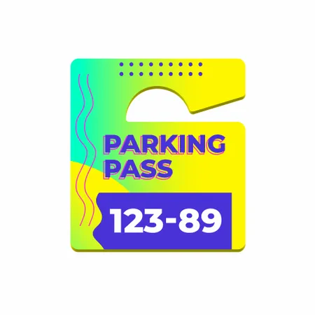 Small Parking Passes Small Parking Passes - Custom Ribbons Now