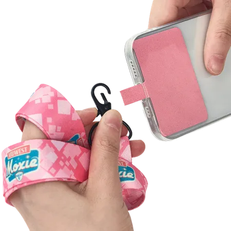 Lanyard & Blank Insert Phone Wallet - Custom Ribbons Now