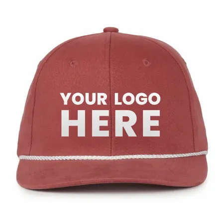 Outdoor Cap OC602 Mid Crown Structured Cap with Rope, Rope Hat - Custom Ribbons Now