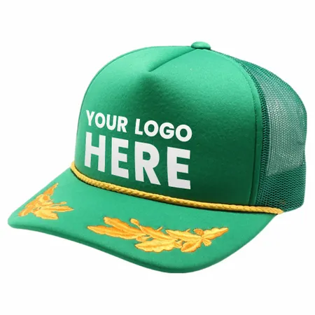 Pitbull Cambridge PB321 5 Panel Sponge Bay Leaf Hat - Custom Ribbons Now